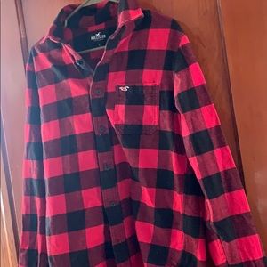 Ref and black checkered button down shirt